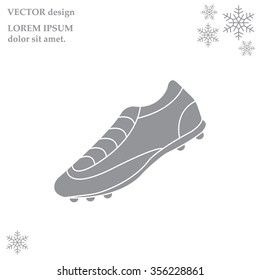 Soccer boots label - vector illustration