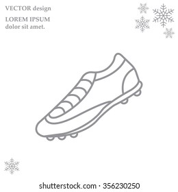 Soccer boots label - vector illustration