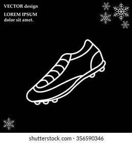 Soccer boots label - vector illustration