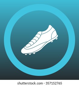 Soccer boots label - vector illustration