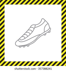 Soccer boots label - vector illustration