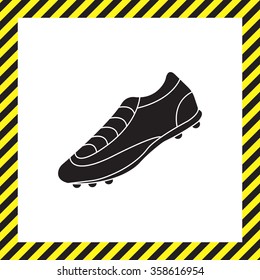Soccer boots label - vector illustration