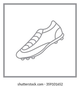 Soccer boots label - vector illustration