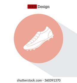Soccer boots label - vector illustration