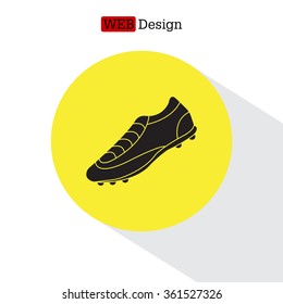 Soccer boots label - vector illustration