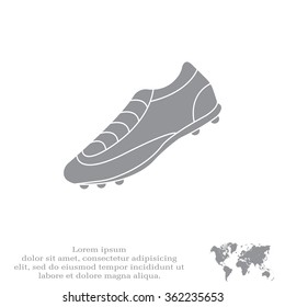 Soccer boots label - vector illustration