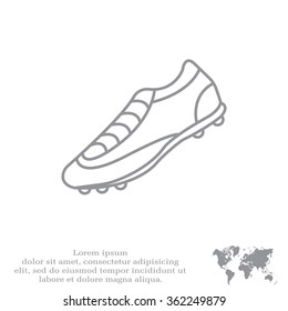 Soccer boots label - vector illustration