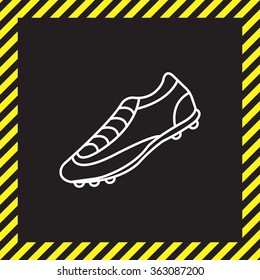Soccer boots label - vector illustration