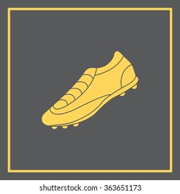 Soccer boots label - vector illustration