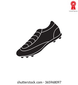 Soccer boots label - vector illustration