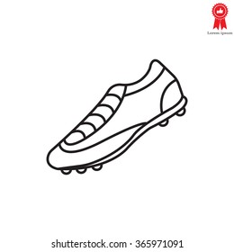 Soccer boots label - vector illustration