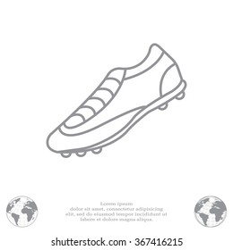 Soccer boots label - vector illustration