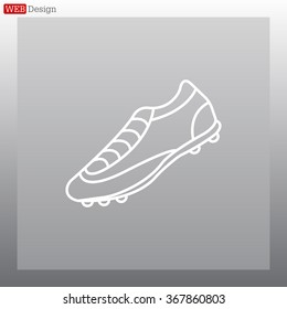 Soccer boots label - vector illustration