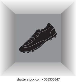 Soccer boots label - vector illustration