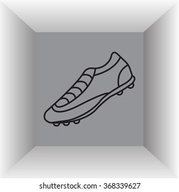 Soccer boots label - vector illustration