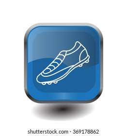 Soccer boots label - vector illustration