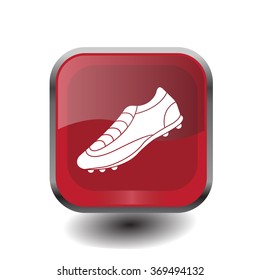 Soccer boots label - vector illustration