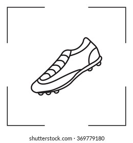 Soccer boots label - vector illustration