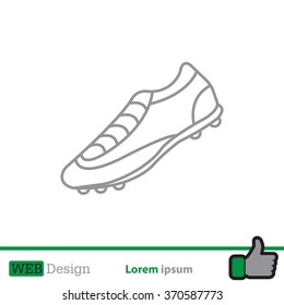 Soccer boots label - vector illustration