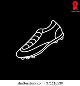 Soccer boots label - vector illustration