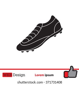 Soccer boots label - vector illustration