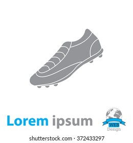 Soccer boots label - vector illustration