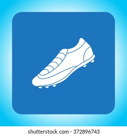 Soccer boots label - vector illustration