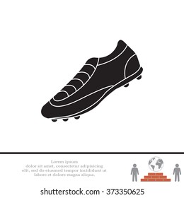 Soccer boots label - vector illustration