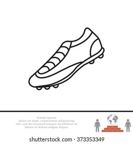 Soccer boots label - vector illustration