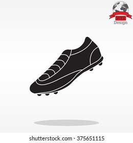 Soccer boots label - vector illustration