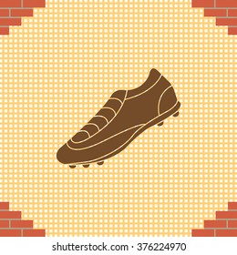 Soccer boots label - vector illustration