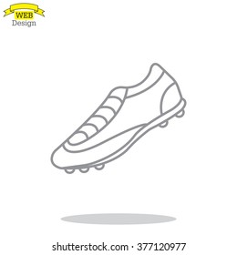 Soccer boots label - vector illustration