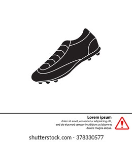 Soccer boots label - vector illustration