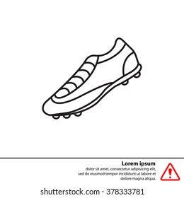 Soccer boots label - vector illustration