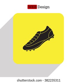 Soccer boots label - vector illustration