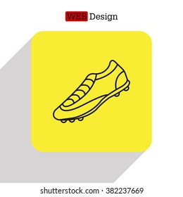 Soccer boots label - vector illustration