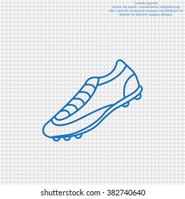 Soccer boots label - vector illustration