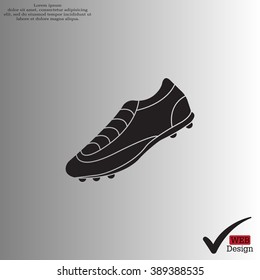 Soccer boots label - vector illustration