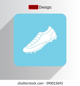 Soccer boots label - vector illustration