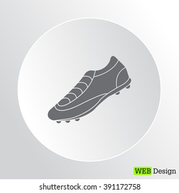 Soccer boots label - vector illustration