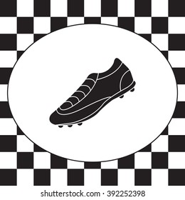Soccer boots label - vector illustration