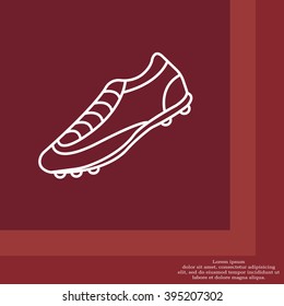 Soccer boots label - vector illustration