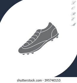 Soccer boots label - vector illustration