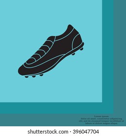 Soccer boots label - vector illustration