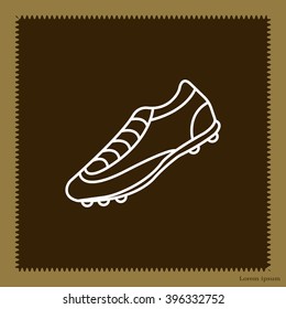 Soccer boots label - vector illustration