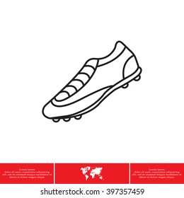 Soccer boots label - vector illustration