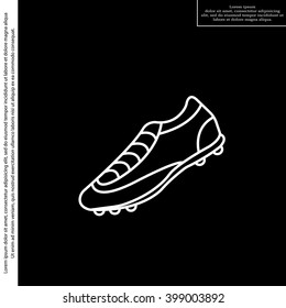 Soccer boots label - vector illustration
