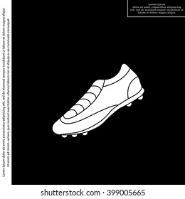 Soccer boots label - vector illustration