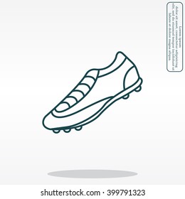 Soccer boots label - vector illustration