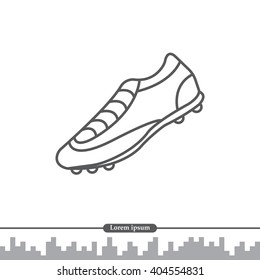 Soccer boots label - vector illustration